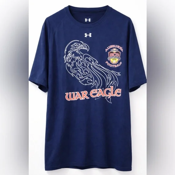 EUC [Under Armour] Auburn Tigers War Eagle NCAA Short-Sleeve T-Shirt Men’s 3XL - Picture 2 of 9